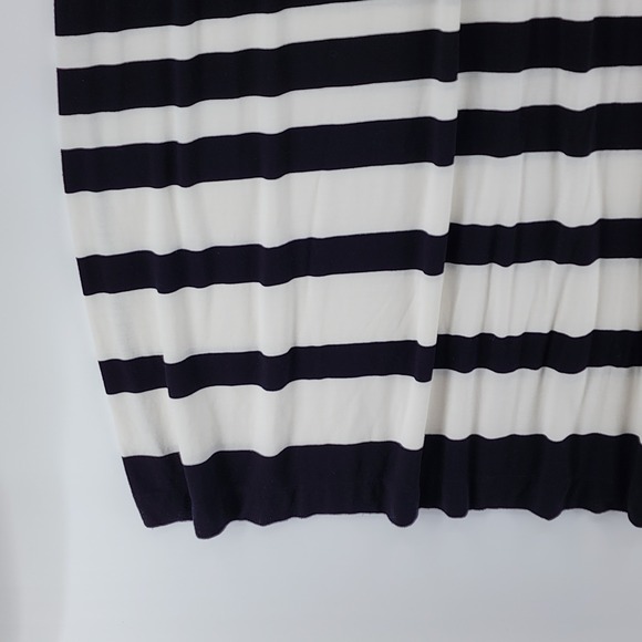 Soma Maxi Dress sz XXL Black White Stripe Sleeveless V Neck Criss‎ Cross Waist - Picture 8 of 11